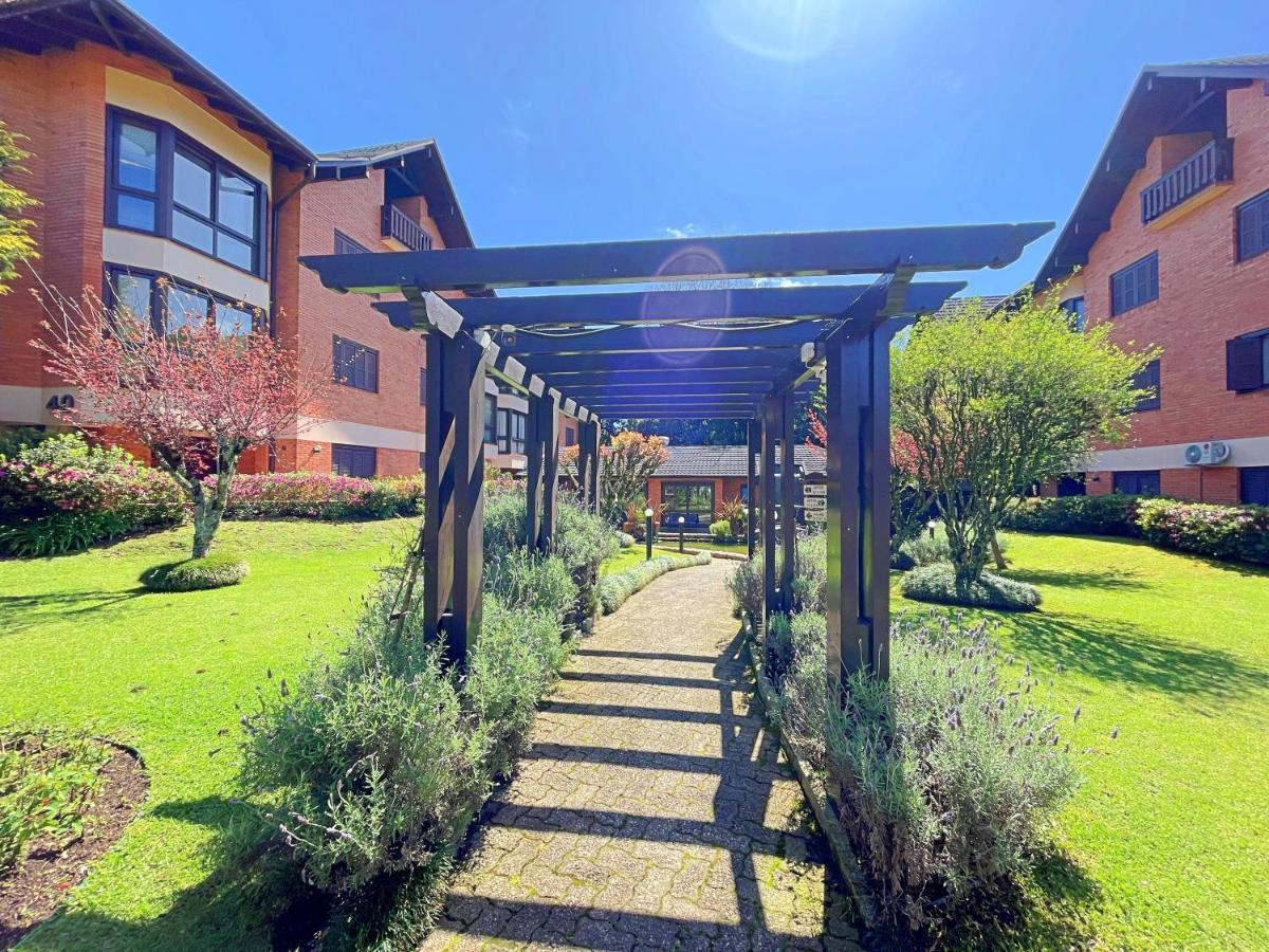Aconchegante Apto 3 Dorm. Com Piscina Aquecida Gramado Luaran gambar